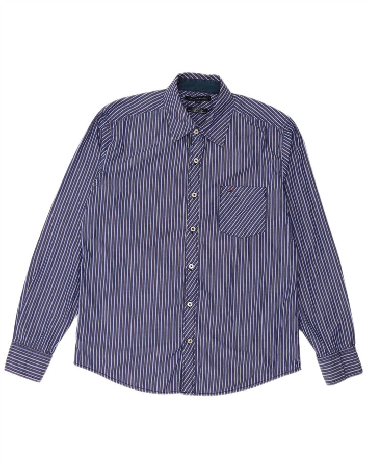 Camisa Tommy Hilfiger Hombre XL Algodón Rayas Azul