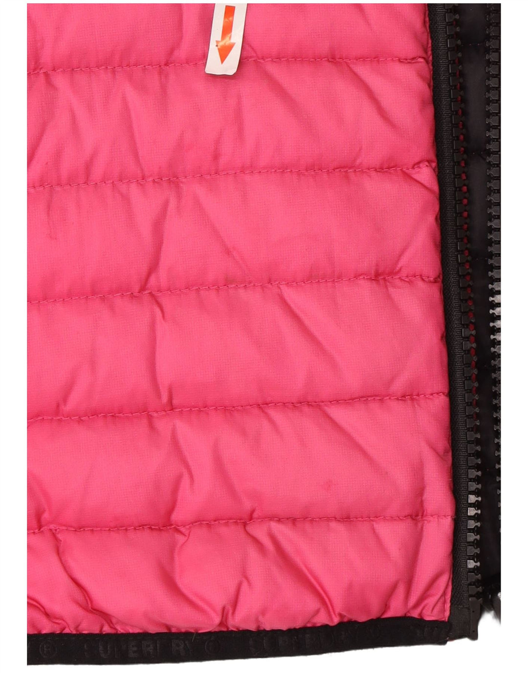 Superdry Mujer Chaqueta Acolchada Con Capucha UK 40 Small Pink Nylon