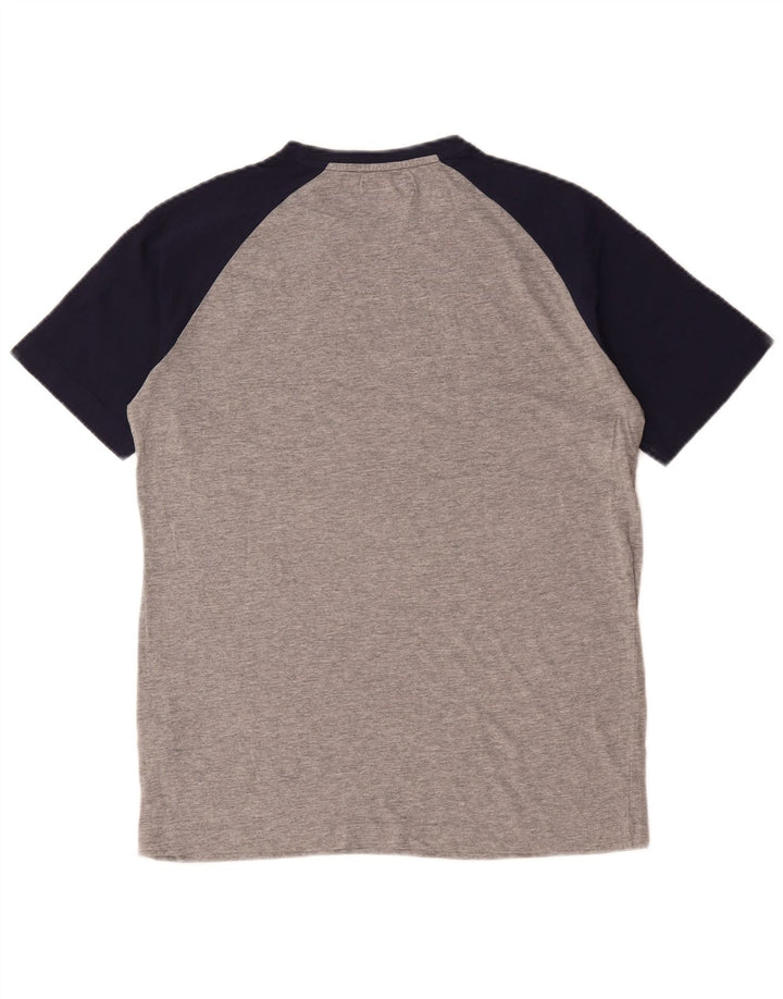 Kappa Hombre Camiseta Gráfica Top Gris Medio Algodón Colorblock