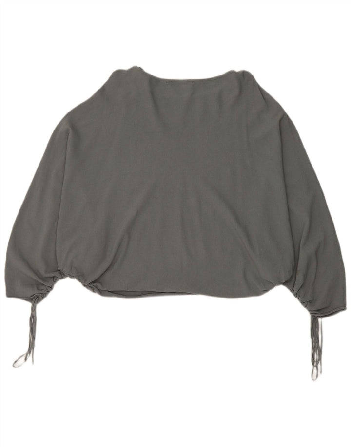 Zara Mujer Blusa Batwing Top UK 44 Gris Medio
