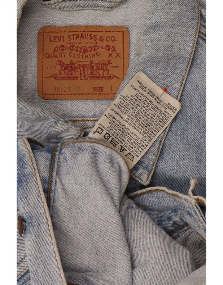 Chaqueta Vaquera para Hombres Levi's Reino Unido 40 Grande Azul Algodón