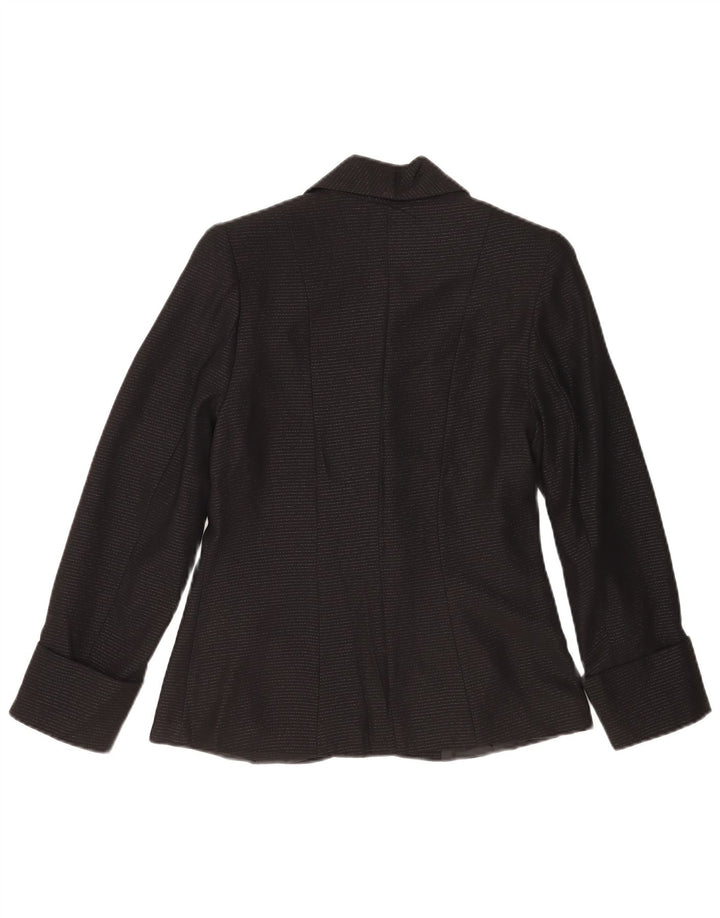 Vintage mujer chaqueta blazer de doble pecho IT 42 rayas negras medianas