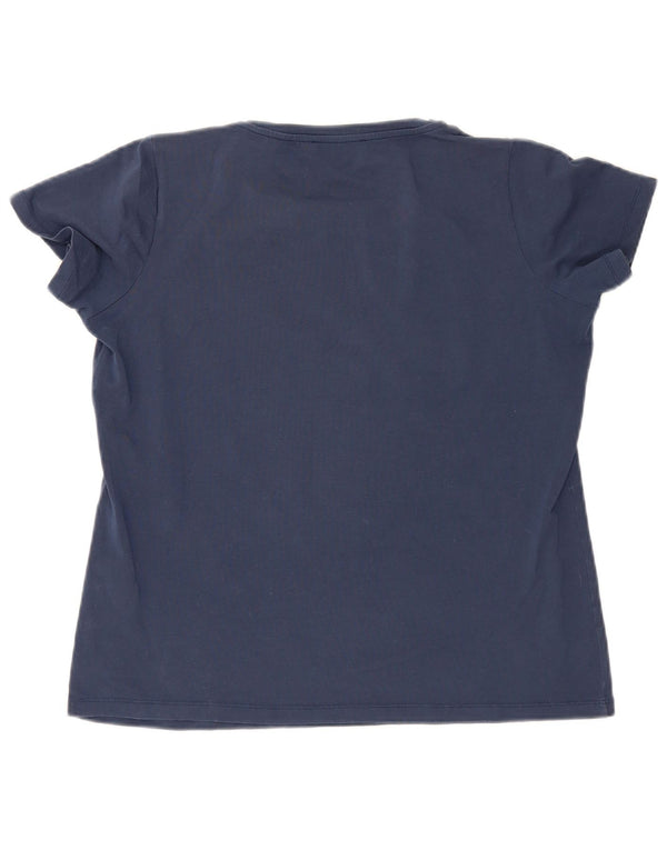 Trussardi Camiseta gráfica para mujer Top UK 20 2XL Azul marino