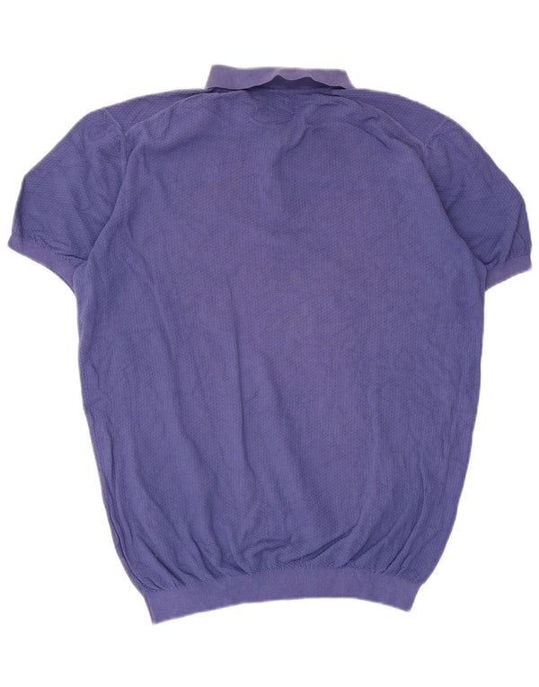 Massimo Dutti Jersey Hombre Manga Corta Cuello Polo XL Azul
