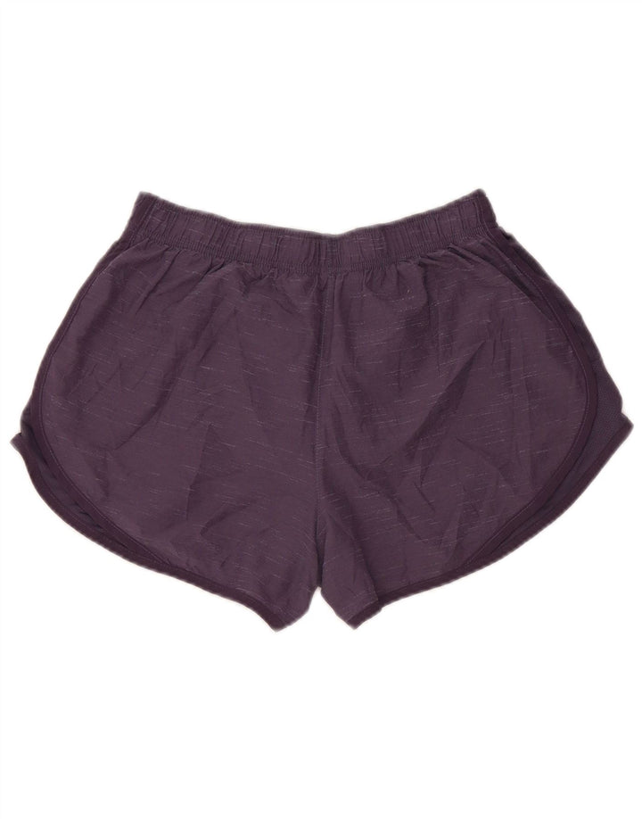 NIKE Pantalones cortos deportivos Dri Fit para mujer UK 44 Poliéster moteado morado mediano