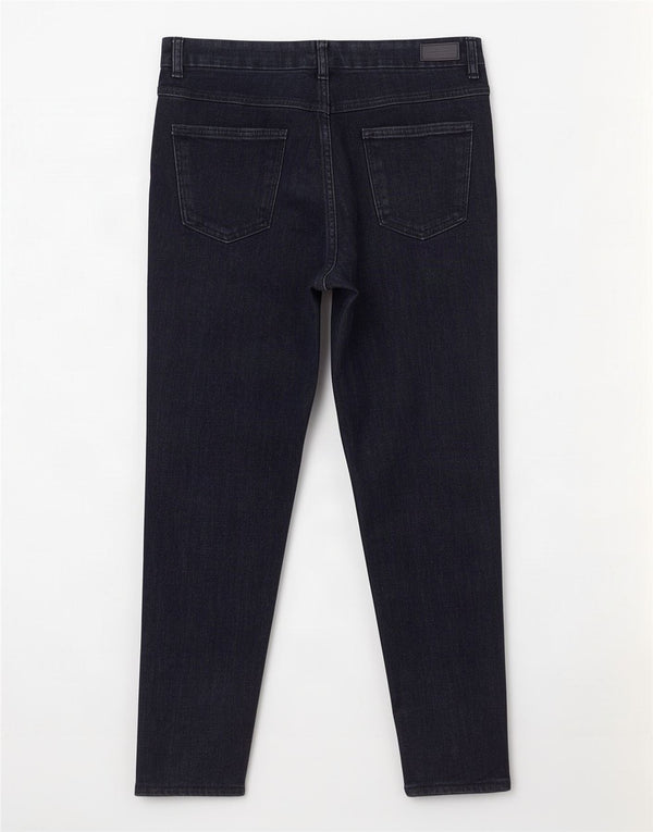 Zara Vaqueros Cónicos Para Mujer EU 38 Small W28 L27 Azul Marino