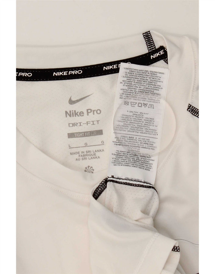Nike Dri Fit Graphic Camiseta para hombre, talla grande, poliéster blanco