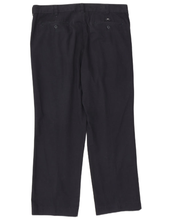 Marks & Spencer Pantalón chino con pinzas Harbor azul para hombre W38 L31 Azul marino