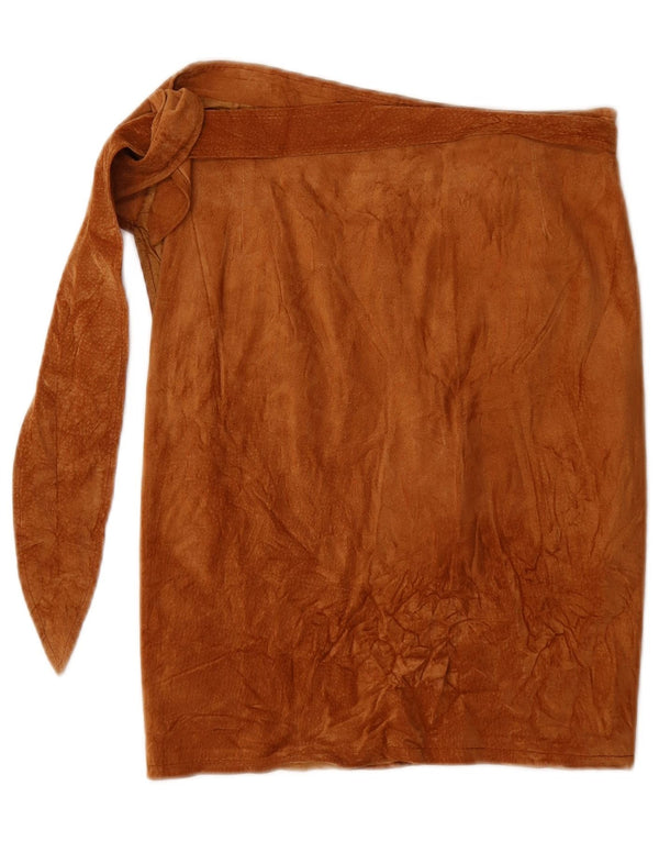 Falda vintage de ante para mujer W25 XS Beige