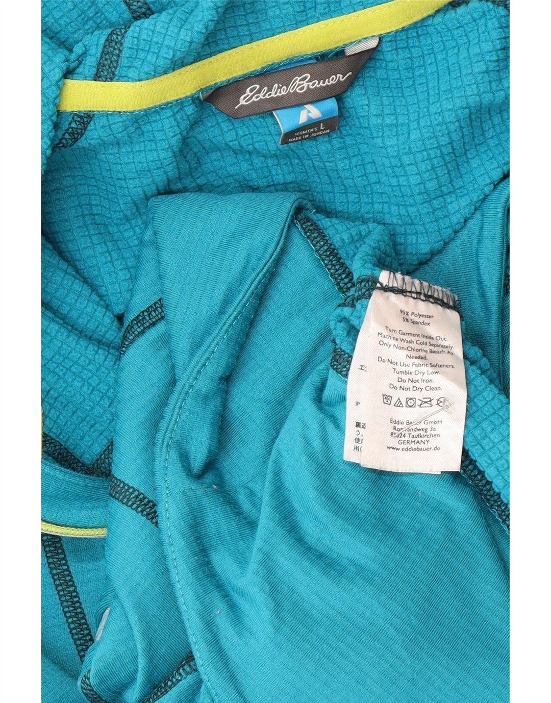 Eddie Bauer Suéter con capucha y cremallera para mujer Reino Unido 16 Poliéster azul grande