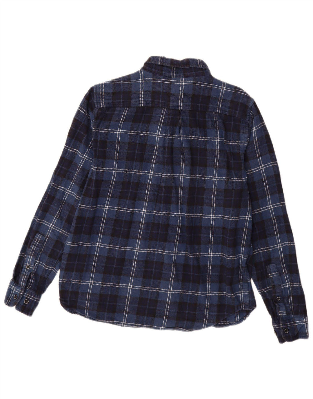 Eddie Bauer Camisa de franela para hombre Algodón a cuadros azul marino mediano