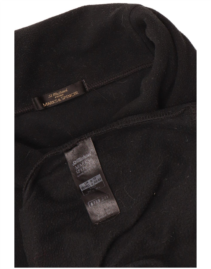 Marks & Spencer Jersey de Forro Extragrande para Mujer UK 40 XL Poliéster Negro
