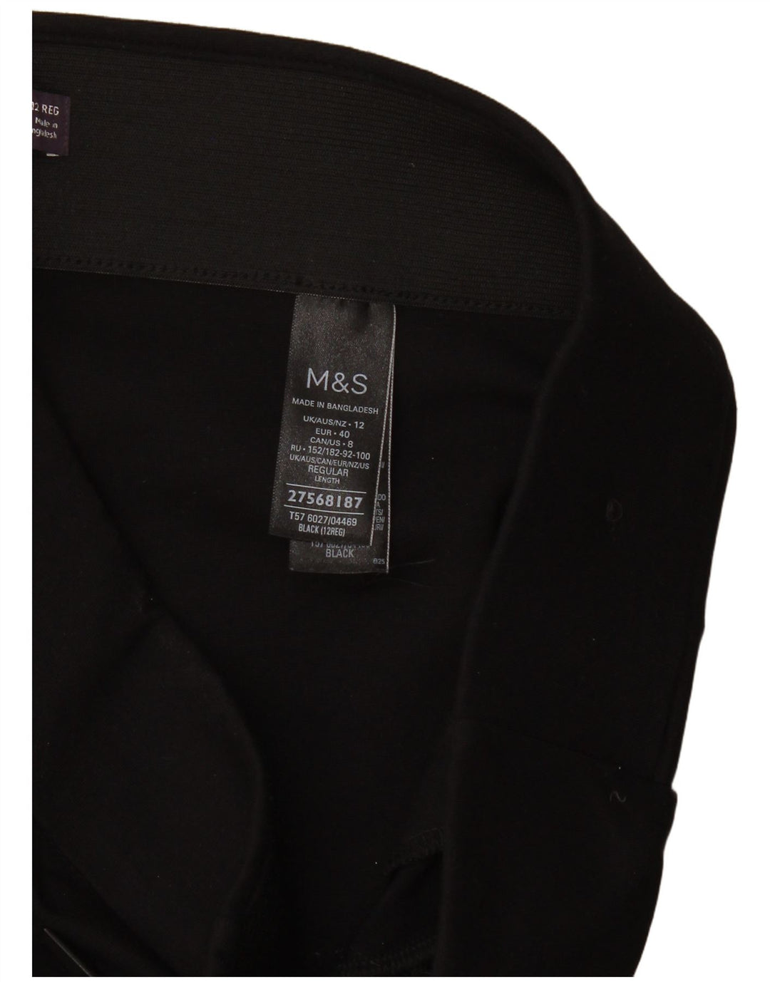 Marks & Spencer Leggings para mujer UK 12 Medium Viscosa negra