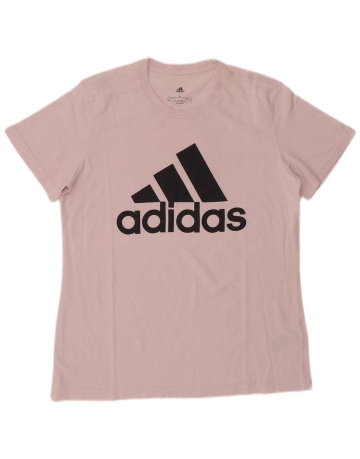 ADIDAS Camiseta gráfica para mujer Top UK 16/18 Grande Rosa Algodón