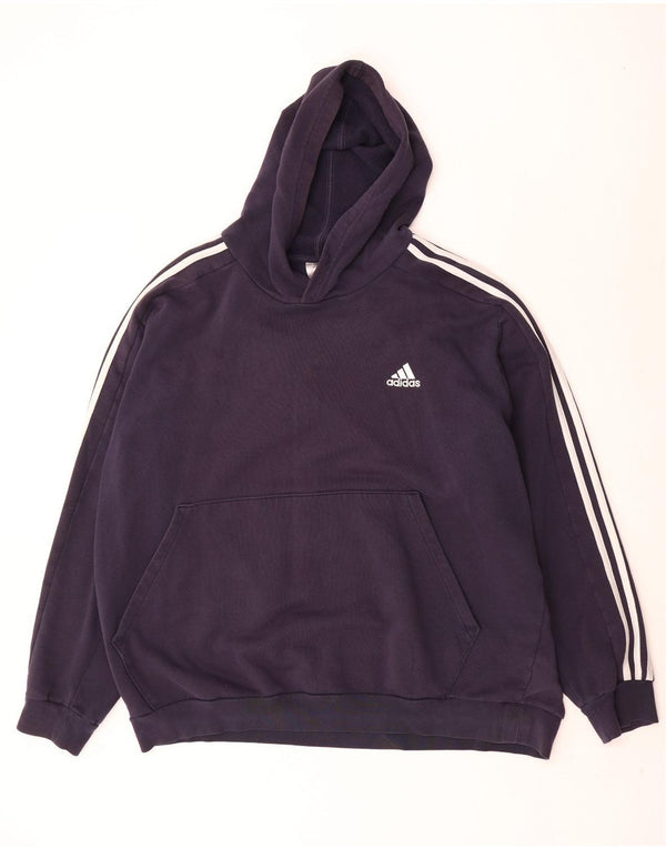 Adidas Hombre Sudadera con capucha Jumper 2XL Azul Marino Algodón