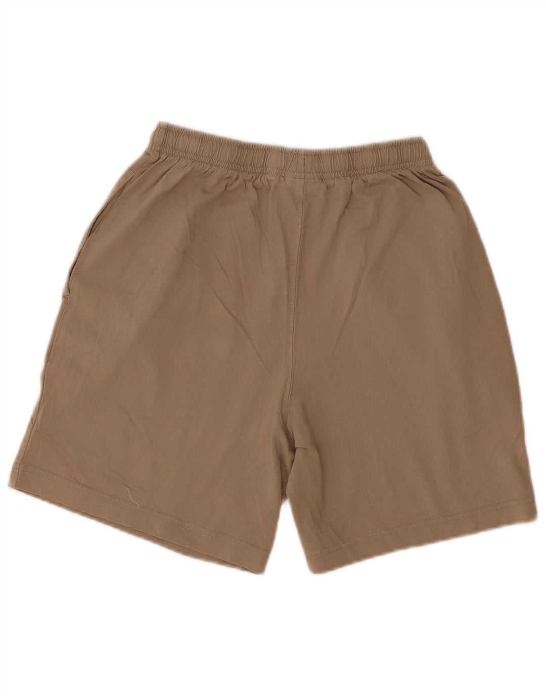 CHAMPION Mens Graphic Sport Shorts Small Beige Cotton