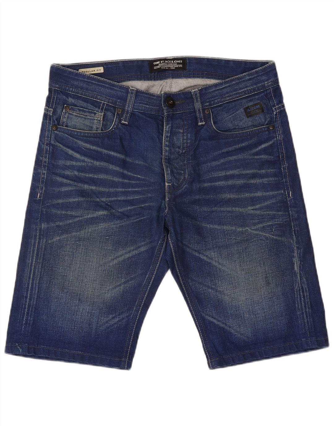 Jack & Jones Mens Regular Fit Denim Shorts Small W32 Algodón Azul