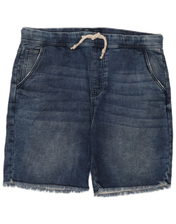 Zara Hombre Shorts Large W32 Algodón Azul