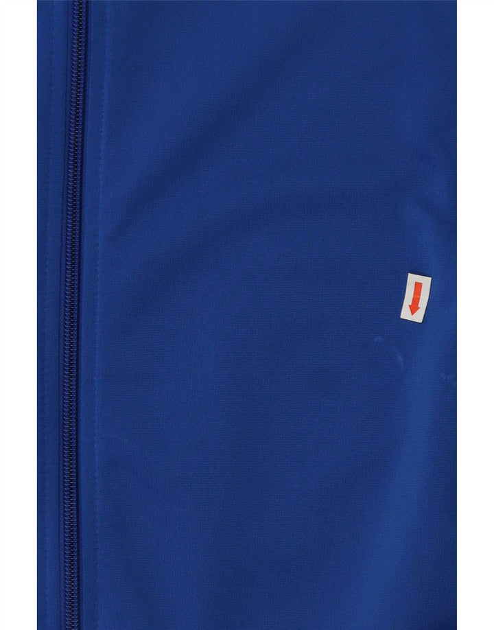 Adidas Boys Graphic Chándal Top Chaqueta 13-14 Años Azul Poliéster