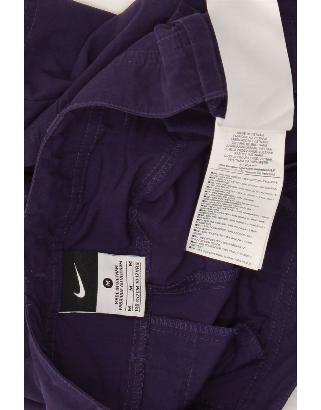 Nike Pantalones cortos chinos para niñas 10-11 años Mediano W26 Púrpura Poliéster