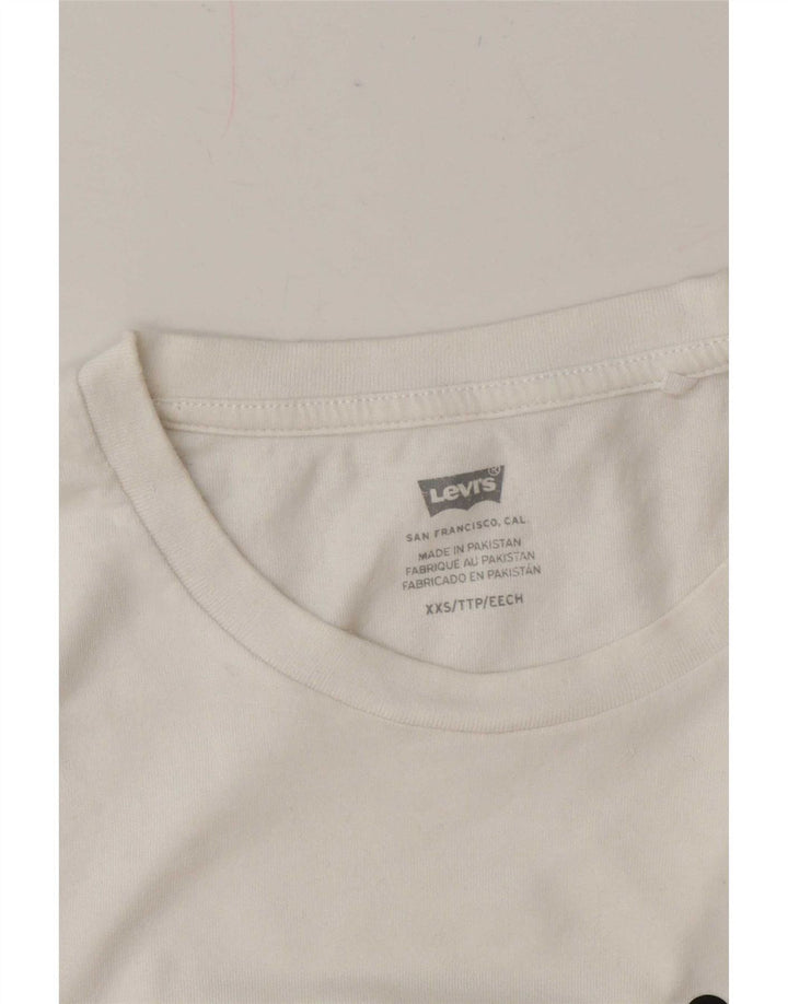 Levi's Camiseta con gráfico extragrande para mujer UK 2 2XS Blanco