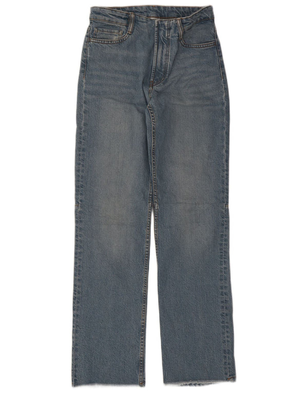 Massimo Dutti Vaqueros Rectos Mujer EU 34 2XS W24 L30 Azul Algodón