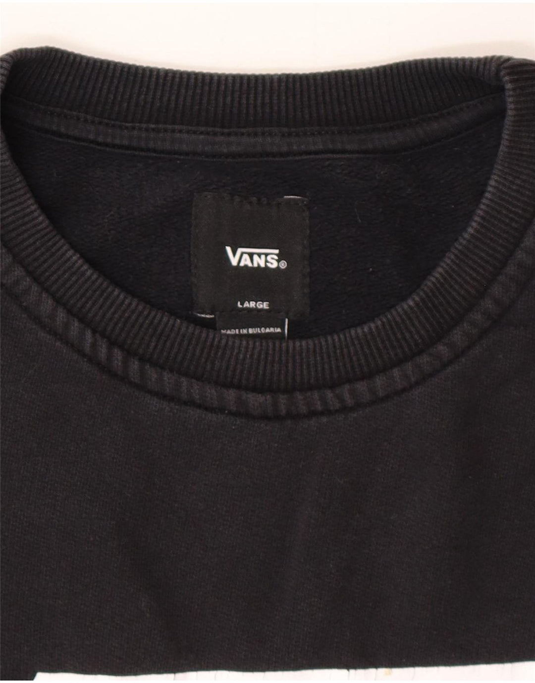VANS Hombre Graphic Sudadera Jumper Large Black