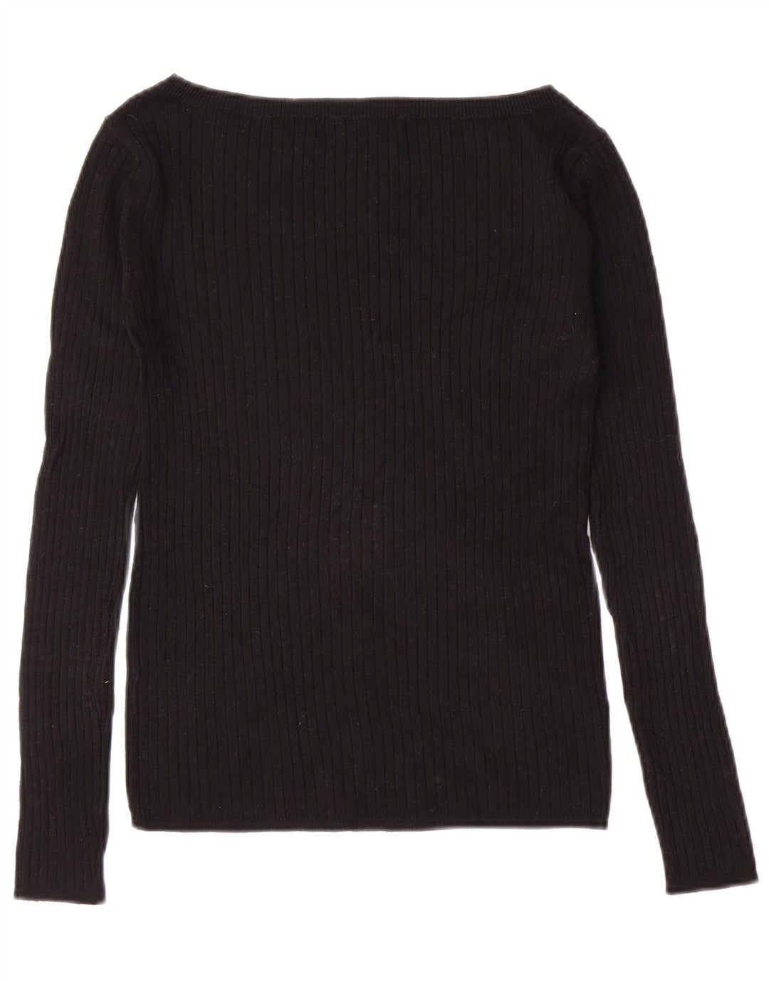 MARKS & SPENCER Suéter tipo jersey con cuello barco para mujer UK 6 XS Negro
