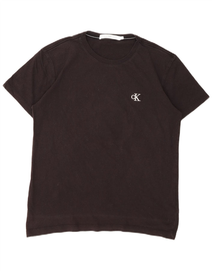 CALVIN KLEIN JEANS Camiseta para mujer Top UK 46 Grande Algodón negro