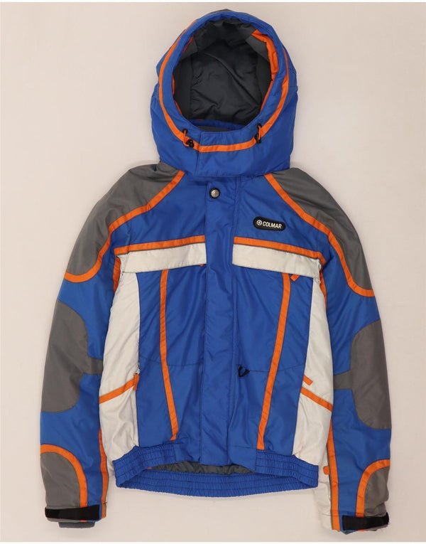 Colmar Chaqueta cortavientos con capucha para hombre Talla 42 2XS Bloque de color azul
