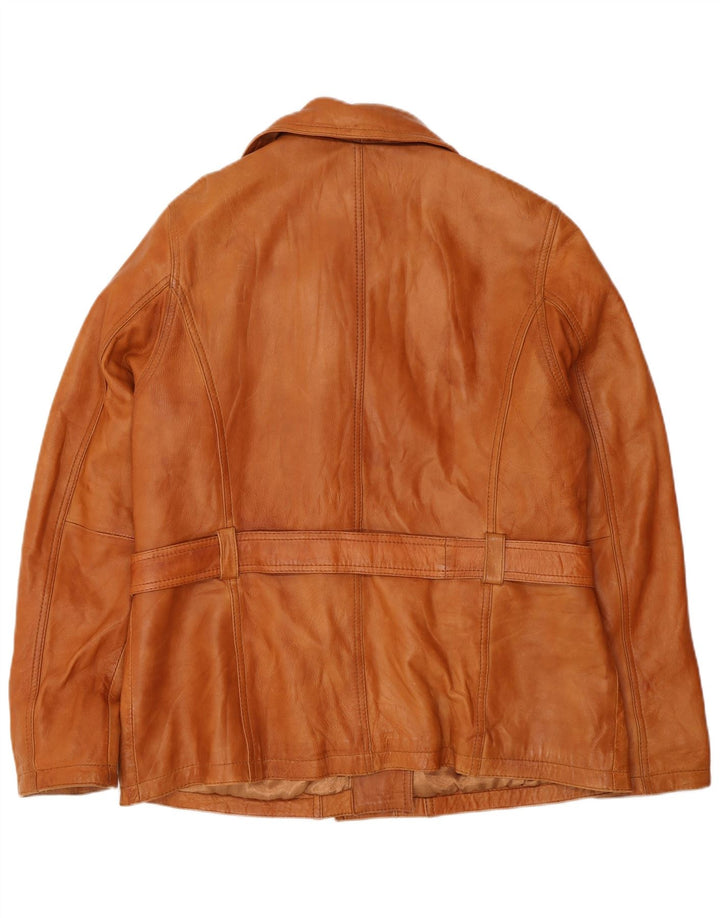 Yessica Chaqueta de cuero para mujer UK 20 2XL Cuero marrón
