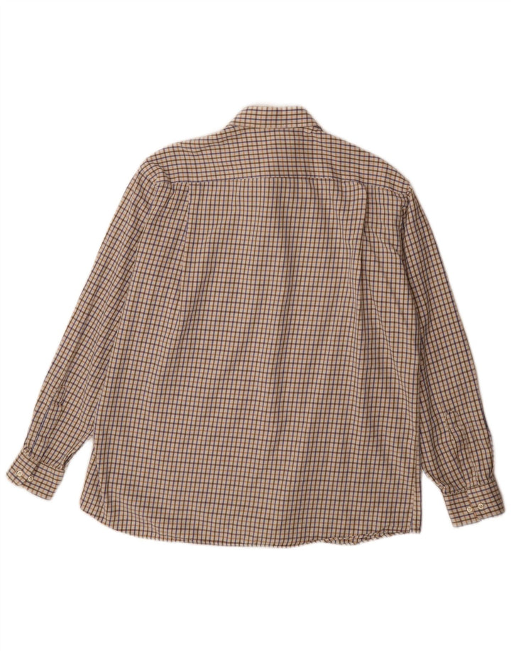 Ungaro Camisa Classic Fit XL Cuadros Beige Hombre