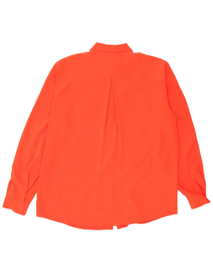 Mario Pucci Cecconi Blusa camisera extragrande para mujer IT 42 Naranja medio