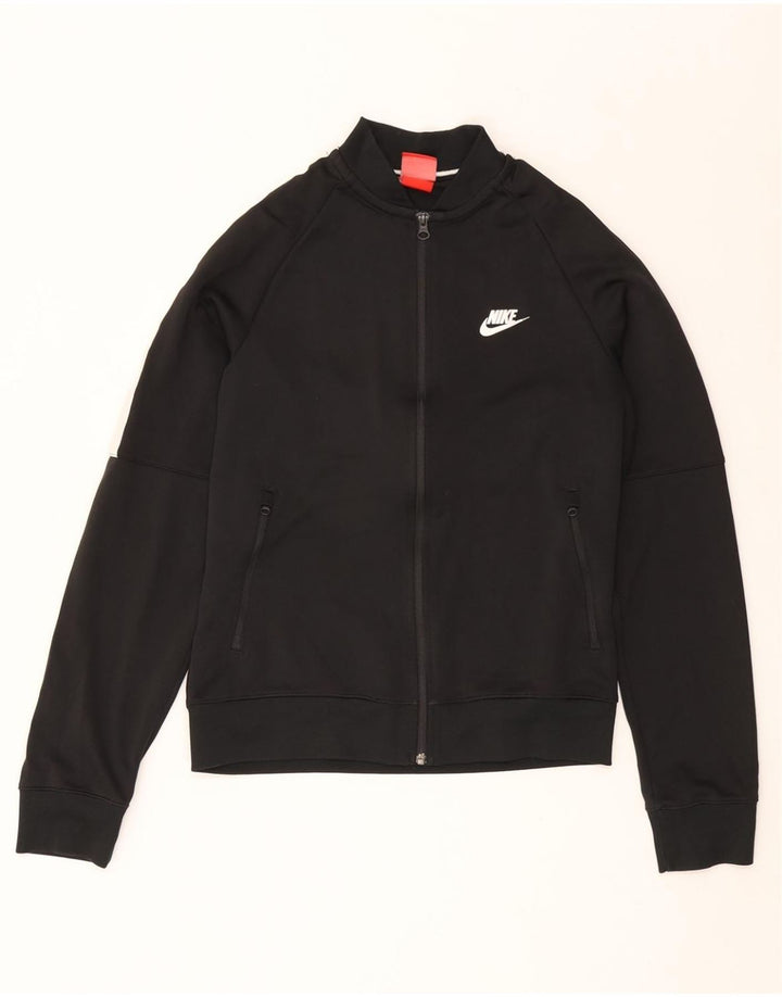 NIKE Chaqueta de chándal extragrande para mujer UK 10 Small Black Colourblock