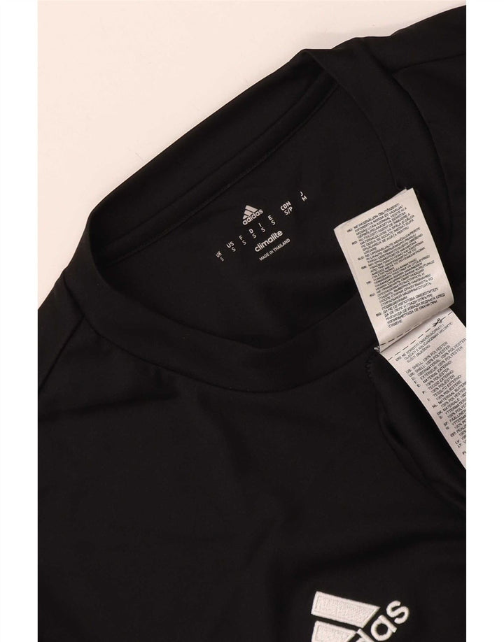 Adidas Mens Climalite Camiseta Top Pequeño Negro Poliéster