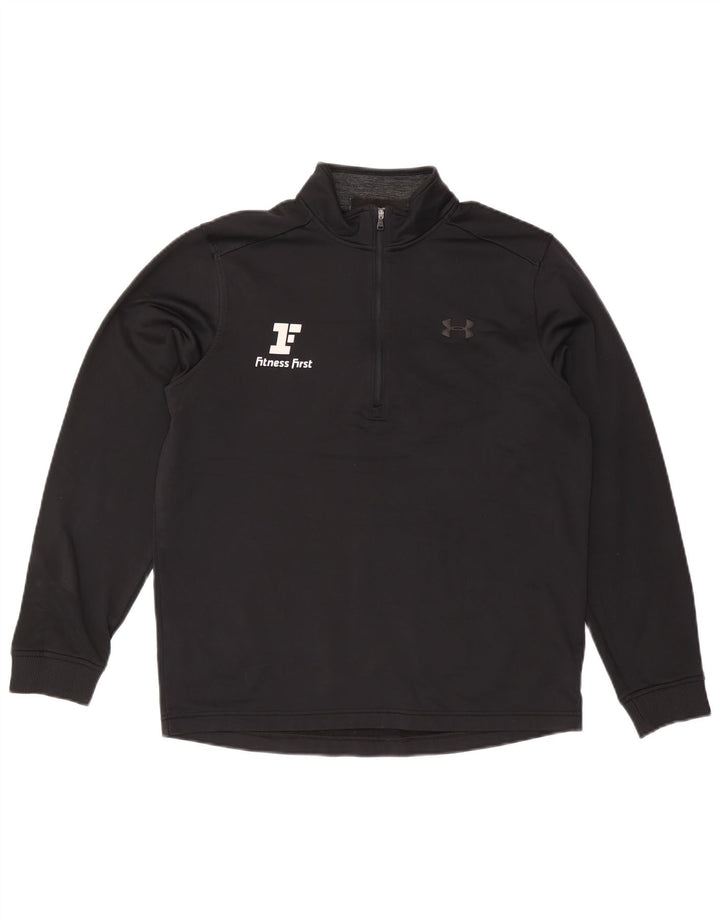 Under Armour Cold Gear Graphic Zip Neck Sudadera Jumper Medium Negro Hombre