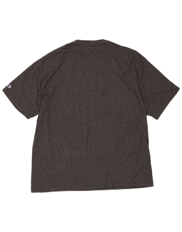 Champion Camiseta gráfica Marian University para hombre, talla 2XL, algodón moteado gris