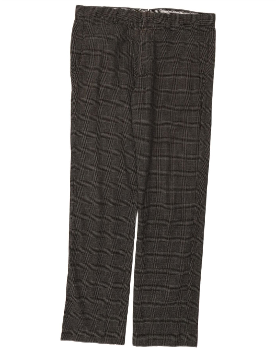 Pantalones chinos Gap Extra Sim Fit para hombre W34 L32 Algodón a cuadros gris