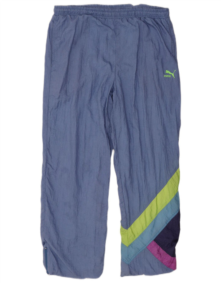 Pantalones De Chándal Puma Hombre Azul Grande Colorblock Poliamida