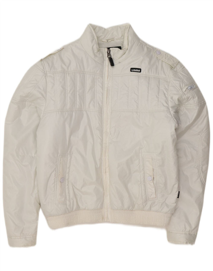 UMM Chaqueta militar acolchada para hombre UK 42 XL Poliéster blanco