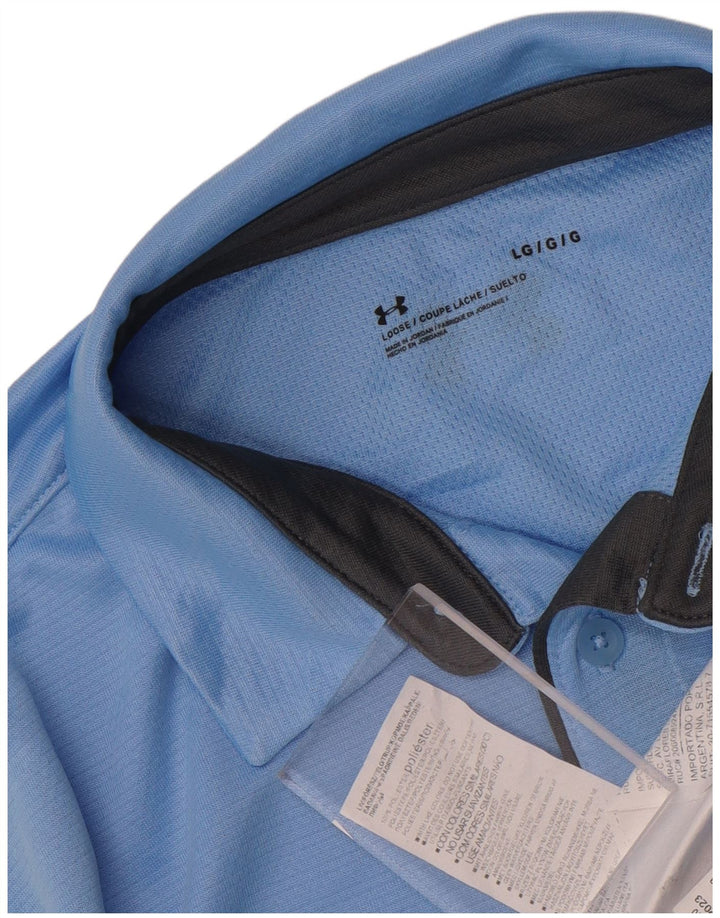 Polo Under Armour Hombre Poliéster Azul Grande