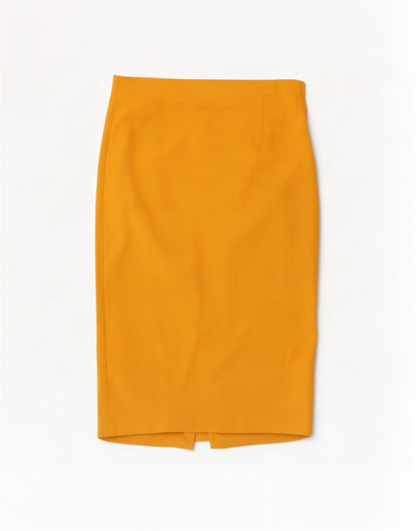 Zara Mujer Falda Lápiz Grande W30 Amarillo