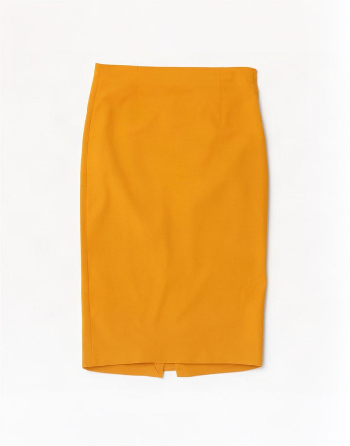 Zara Mujer Falda Lápiz Grande W30 Amarillo