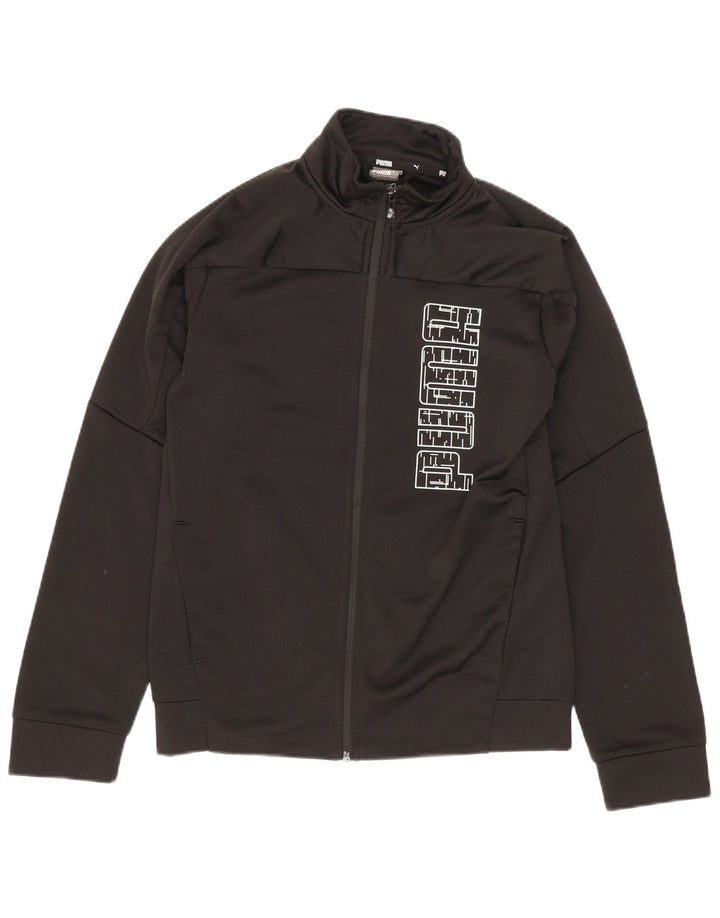 Puma Chaqueta de chándal gráfica para niños 11-12 años Negro Poliéster