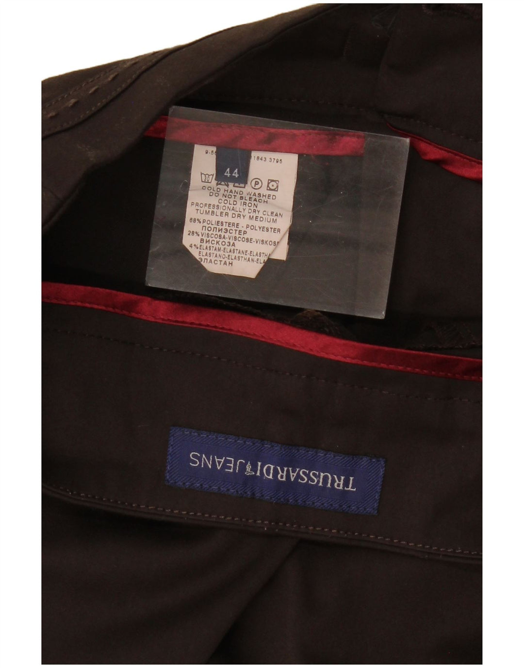 TRUSSARDI Pantalones casuales con corte de bota para mujer IT 44 Medium W32 L31 Marrón