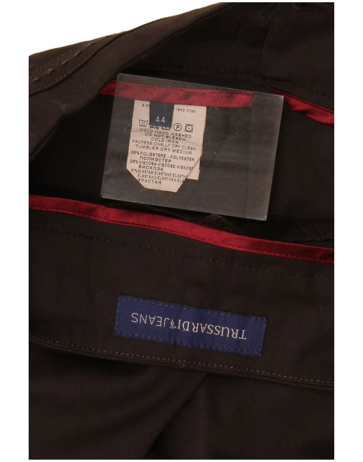 TRUSSARDI Pantalones casuales con corte de bota para mujer IT 44 Medium W32 L31 Marrón