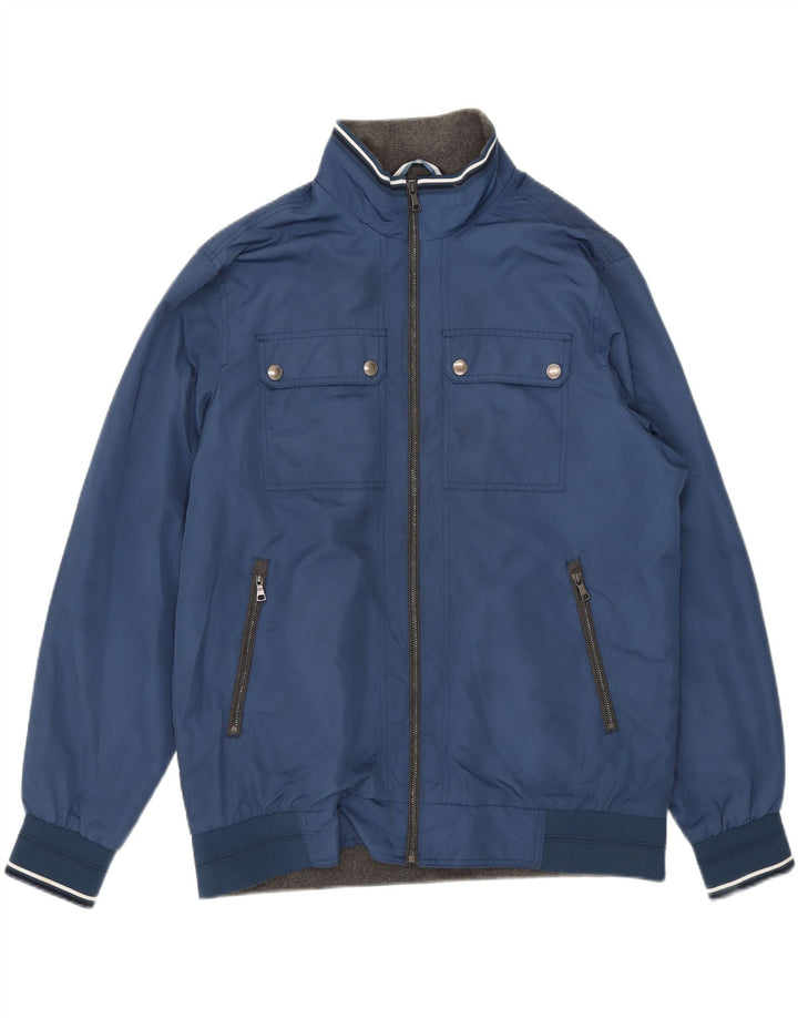 Marks & Spencer Chaqueta Bomber para Hombre UK 42 XL Poliéster Azul