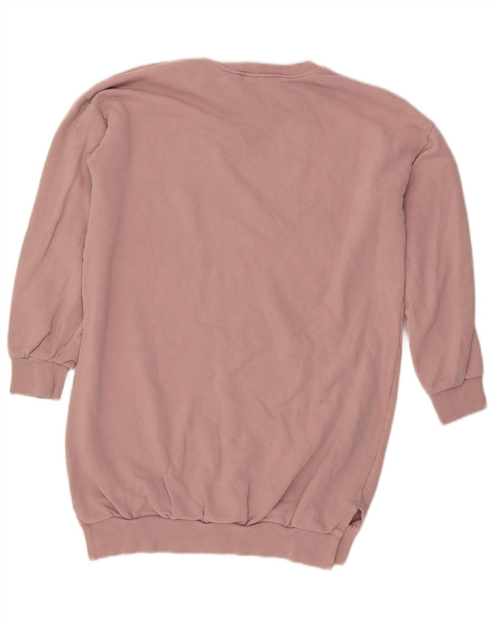 BENETTON Sudadera gráfica para mujer Jumper UK 46 Large Pink