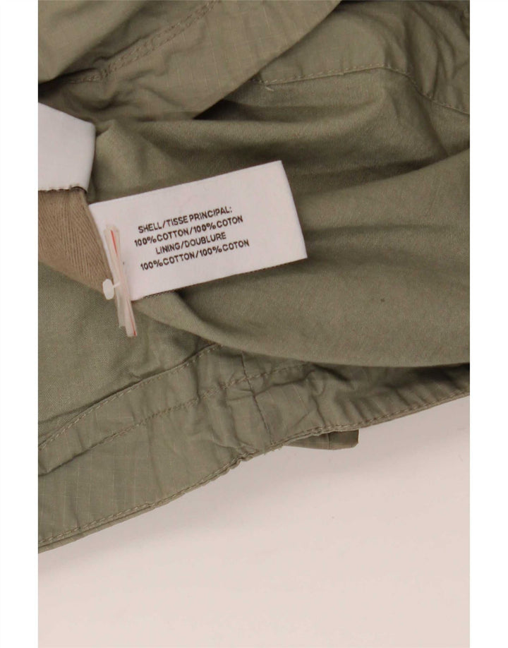 Superdry Parka con capucha para mujer, talla 40, algodón caqui mediano