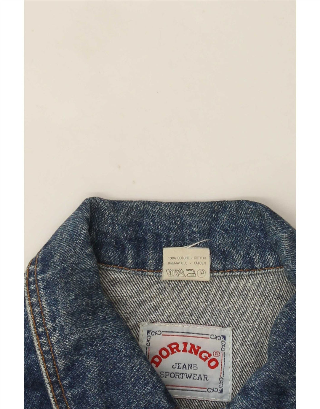 Doringo Chaqueta vaquera corta para mujer UK 10 Small Blue Cotton